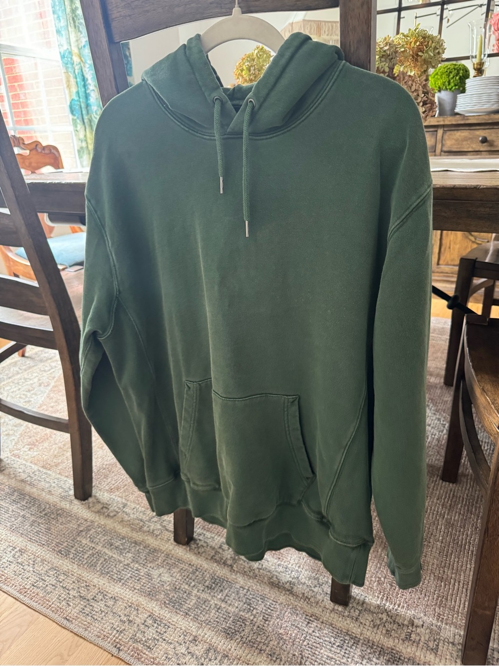 J. Crew  Vintage Green Hoodie Size L